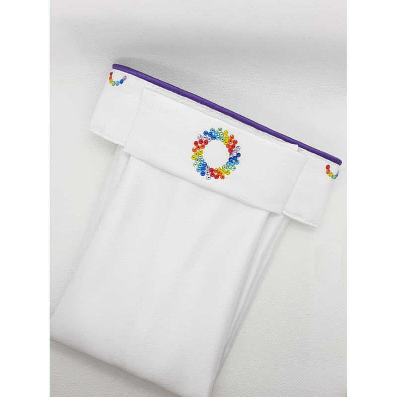 Plastron Kind paars "Iris"